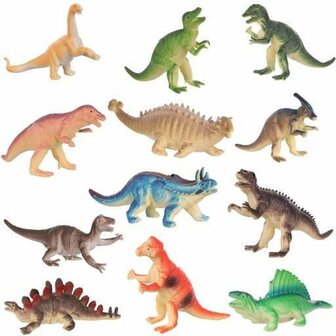 Set van 12 stoere dino's