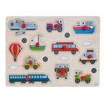 Houten Knopjes Puzzel Voertuigen